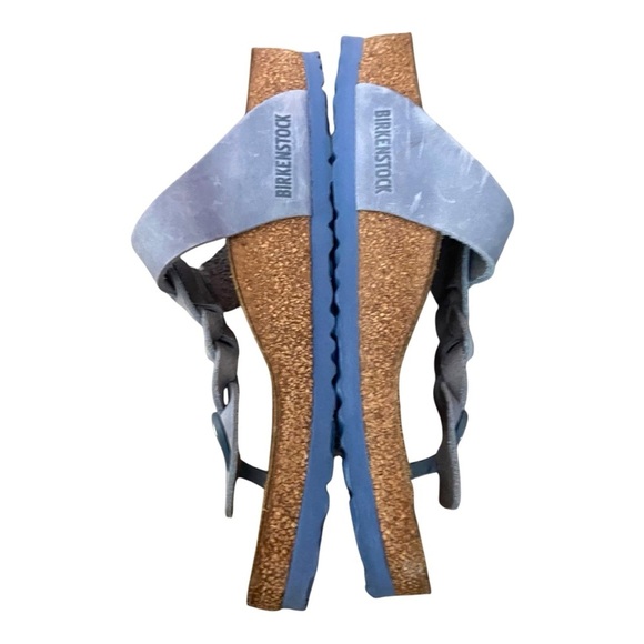 Birkenstock Gizeh Braided Oiled Leather Dusty Blue Sz 37 Regular - Picture 3 of 9